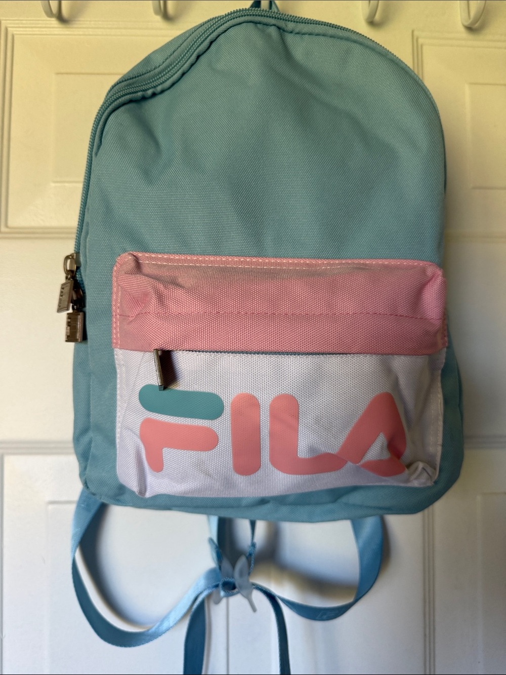 Fila MINI pastel blue and pink logo backpack